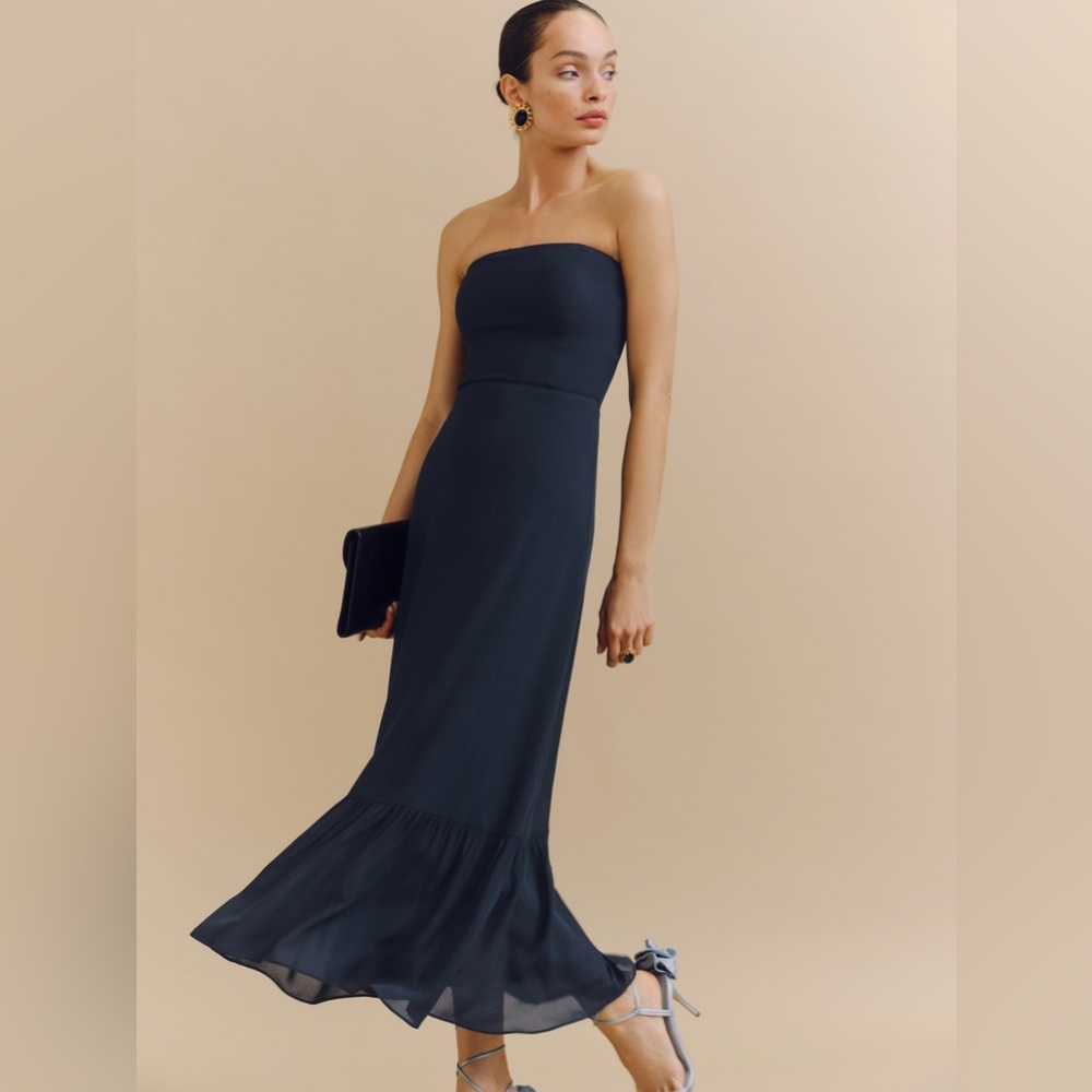 NWT Reformation Arta Dress Navy Size 2